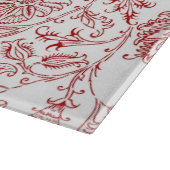Rode Floral snijraad Snijplank (Hoek)