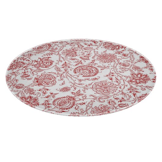 Rode Floral snijraad Snijplank (Hoek)