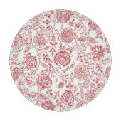 Rode Floral snijraad Snijplank (Voorkant)