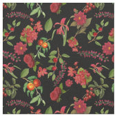 Rode  Floral Stof (Close Up)