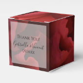 Rode Floral Wedding Bedankdoosjes (Voorkant Zijde)