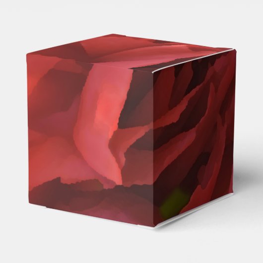 Rode Floral Wedding Bedankdoosjes (Achterkant)