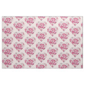 Rode florale hartslag stof (Fat Quarter)