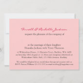 Rode florale trouwuitnodiging + RSVP Kaart (Achterkant)