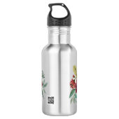 Rode florale waterfles (Achterkant)