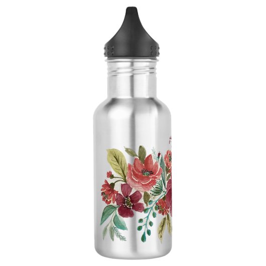 Rode florale waterfles (Links)