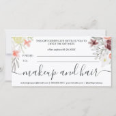 Rode florale waterverf Robuust logo cadeaubon (Achterkant)