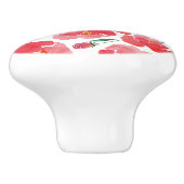 Rode fluitpatroonknoppen en -pullen keramische knop (Zijkant)