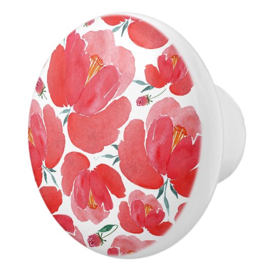 Rode fluitpatroonknoppen en -pullen keramische knop (Rechts)