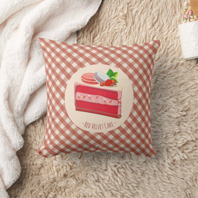 rode fluweelcake met aardbeiroomkaas  kussen (Deken)