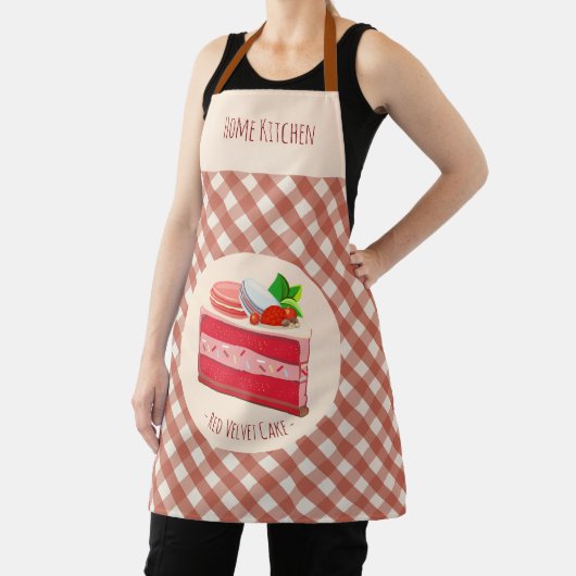 rode fluwelen cake met aardbei roomkaas schort (Insitu)