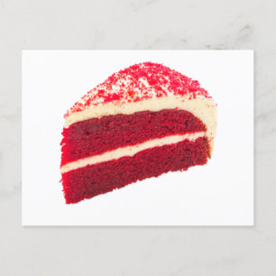 Rode fluwelen cake punt briefkaart