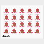 Rode Fluwelen Cupcake Bedankt Vierkante Sticker (Vel)
