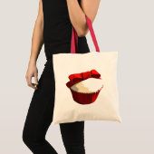 Rode fluwelen cupcake met tas (Voorkant (product))
