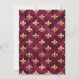 Rode Fluwelen Fleur De Lis Mardi Gras Orleans Patr Kaart