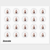 Rode Fluwelen Gebakje Ronde Sticker (Vel)