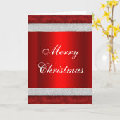 Rode Fluwelen Kerst Kaart (Gele Bloem)