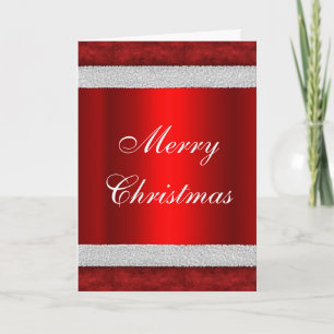 Rode Fluwelen Kerst Kaart