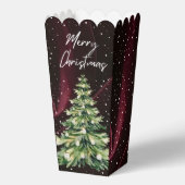 Rode Fluwelen Kerstboom Popcorn Dozen Bedankdoosjes (Achterkant)
