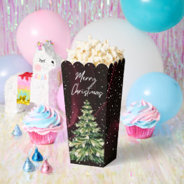 Rode Fluwelen Kerstboom Popcorn Dozen Bedankdoosjes
