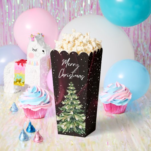 Rode Fluwelen Kerstboom Popcorn Dozen Bedankdoosjes (Feest)