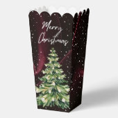Rode Fluwelen Kerstboom Popcorn Dozen Bedankdoosjes (Voorkant)