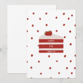 Rode fluwelen verjaardagskaart bedankkaart (Voorkant / Achterkant)