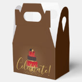 Rode Fluwelen Vier Label | Chocolade Bruin Bedankdoosjes (Geopend)
