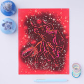 Rode Flyer Stier Rent Naar Sterrennacht (Enkel)