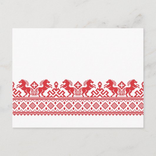 Rode fokpaarden briefkaart (Voorkant)