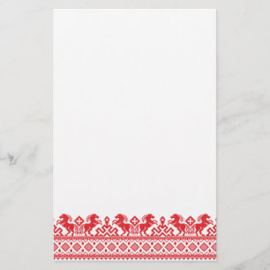 Rode fokpaarden briefpapier