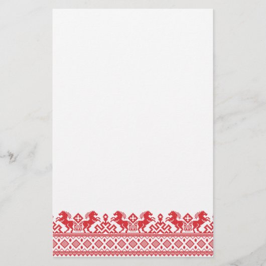 Rode fokpaarden briefpapier (Voorkant)