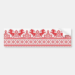 Rode fokpaarden bumpersticker