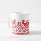 Rode fokpaarden koffiemok (Voorkant links)