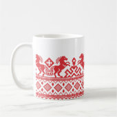 Rode fokpaarden koffiemok (Links)