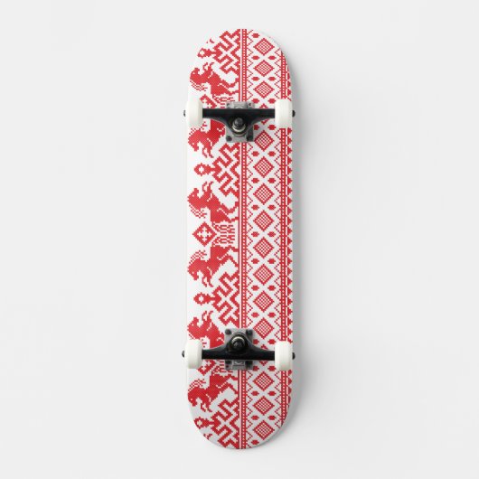 Rode fokpaarden persoonlijk skateboard (Voorkant)