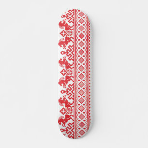 Rode fokpaarden persoonlijk skateboard