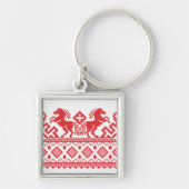 Rode fokpaarden sleutelhanger (Voorkant)