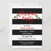 Rode Folie Chic Glans Modern Schrifttype Kerstfees Kaart (Voorkant)