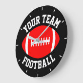 Rode Football - Aangepaste teamnaam & achtergrondk Grote Klok (Hoek)