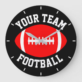 Rode Football - Aangepaste teamnaam & achtergrondk Grote Klok