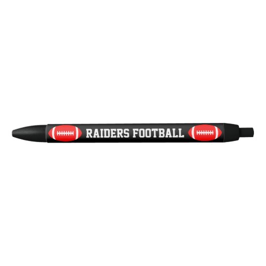 Rode Football Aangepaste teamnaam of Tekstcoachen Zwarte Inkt Pen (Voorkant)