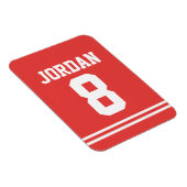 Rode Football Jersey met nummer Magneet (Rechterzijde)