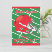 Rode Football met de derde partij - Editable Kaart (Staand voorkant)