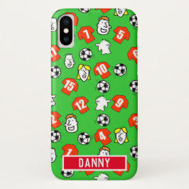Rode Football Shirten met strippen. Case-Mate iPhone Case