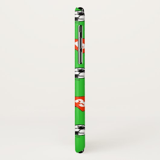 Rode Football Shirten met strippen. Case-Mate iPhone Case (Achterkant/links)