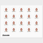 Rode Football Speler Sticker (Vel)
