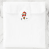 Rode Football Speler Sticker (Tas)