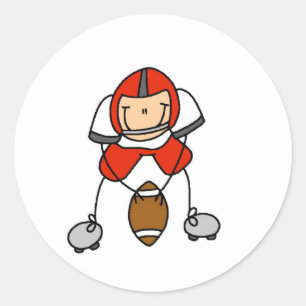 Rode Football Speler Sticker