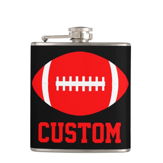 Rode Football Team - Aangepaste ventilatorkleur en Heupfles (Voorkant)